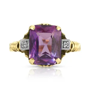 Estate 1940s Amethyst Cocktail Ring