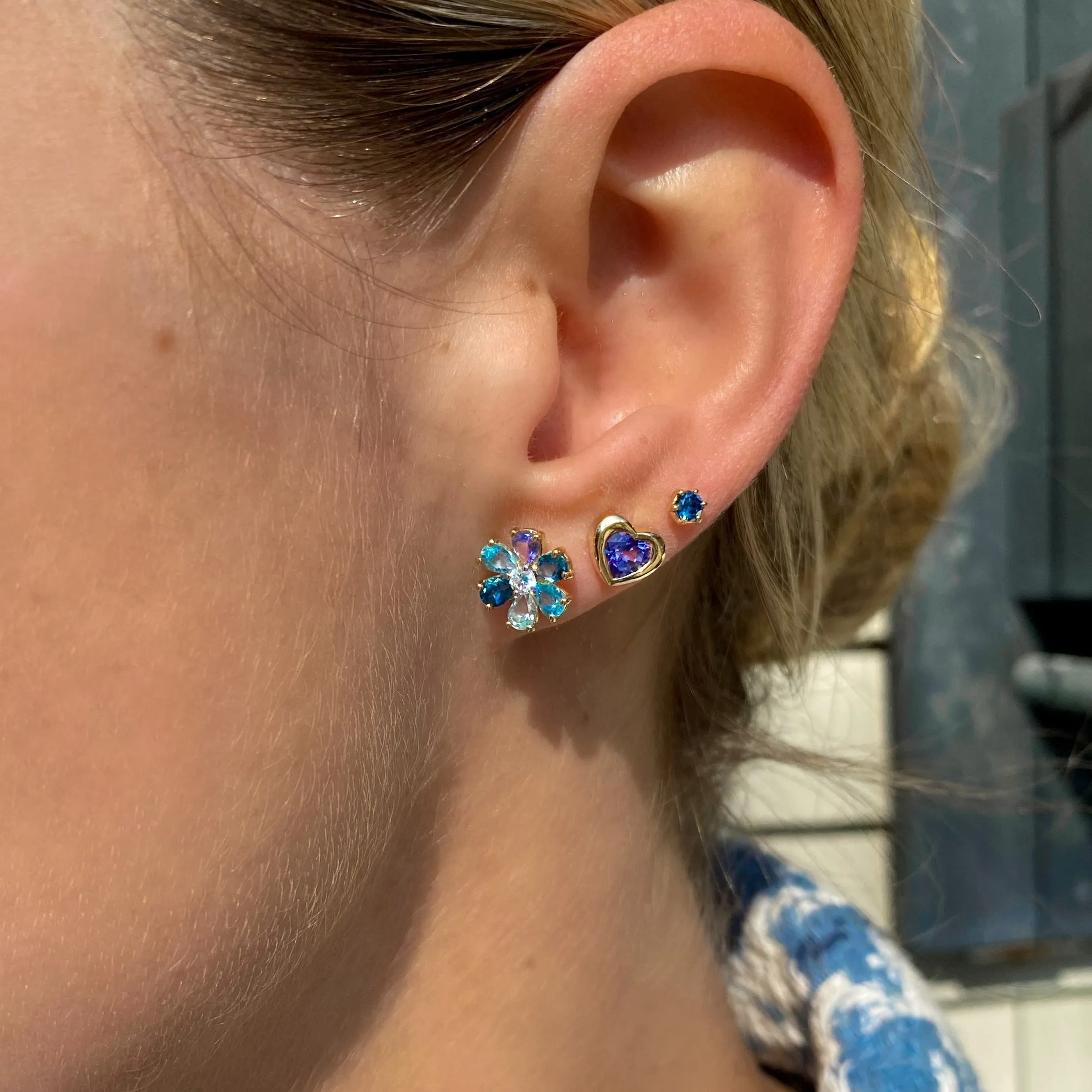Flora 14K Gemstone Flower Studs