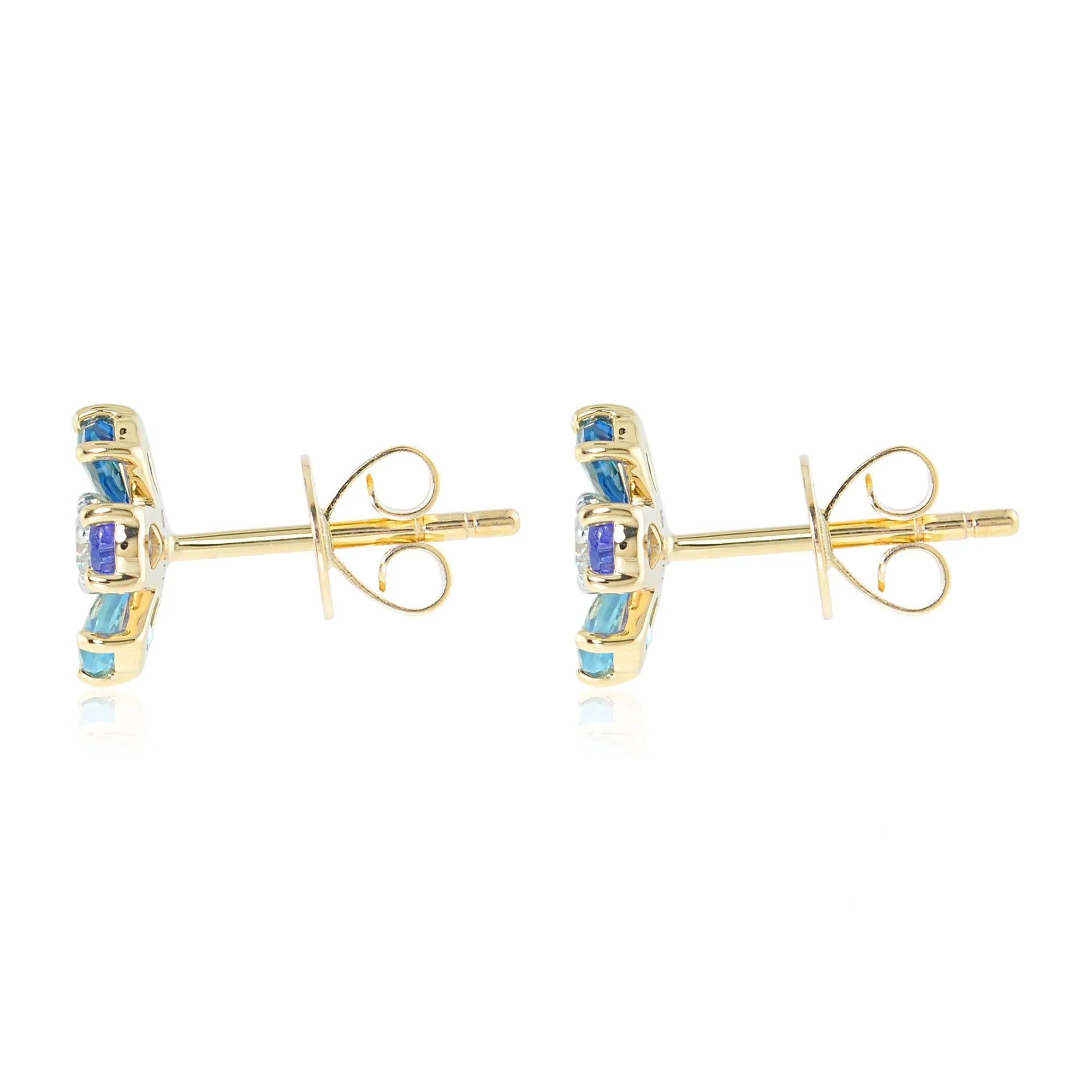 Flora 14K Gemstone Flower Studs