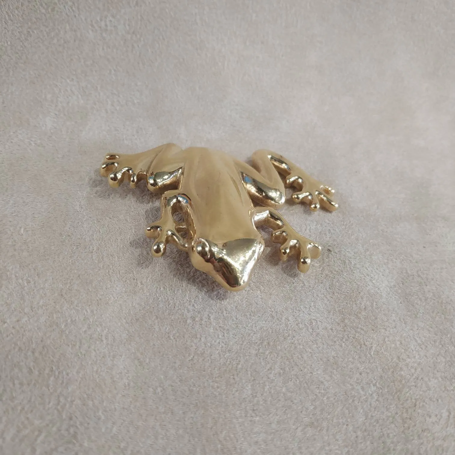 Frog Brooch by Givenchy Gold Plated