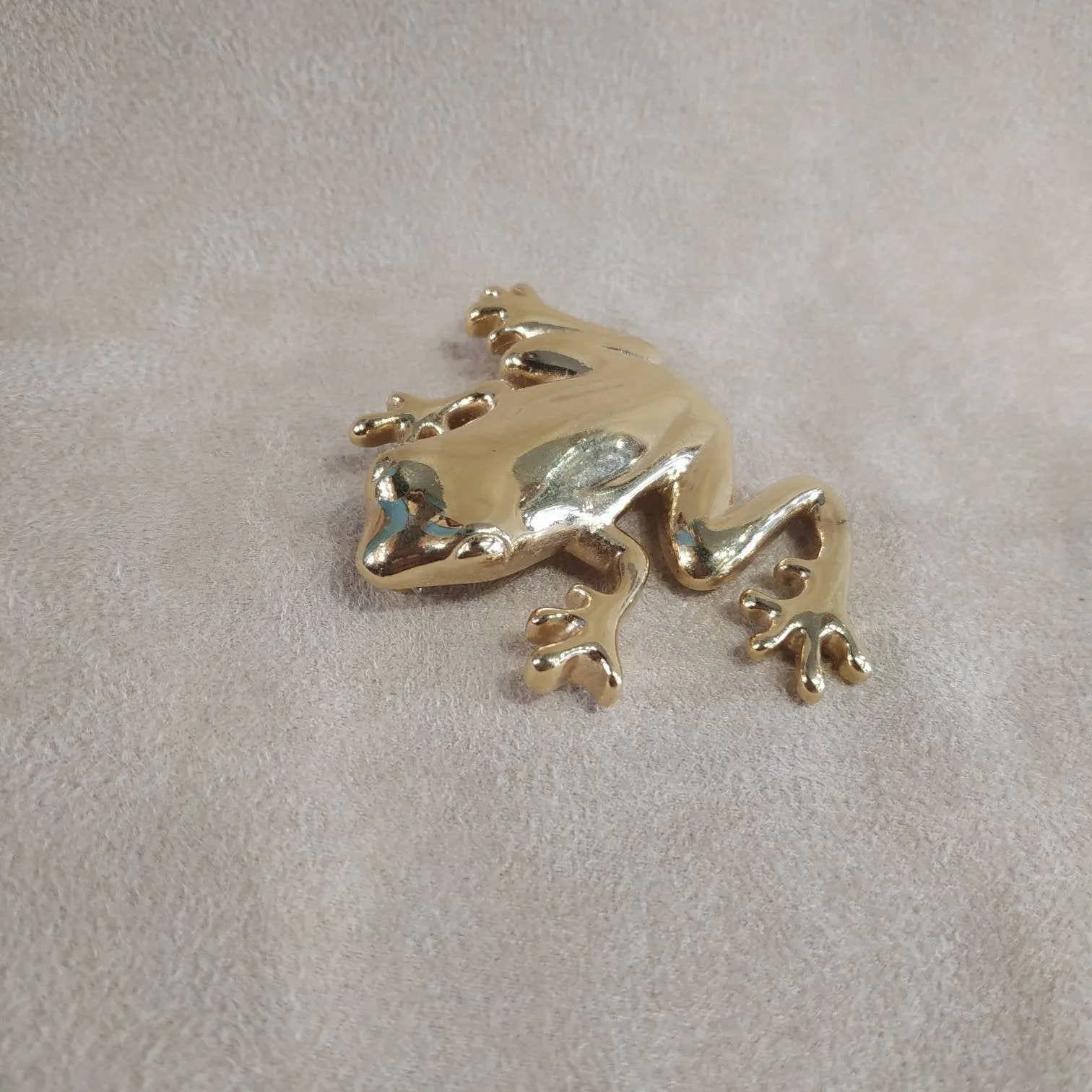 Frog Brooch by Givenchy Gold Plated