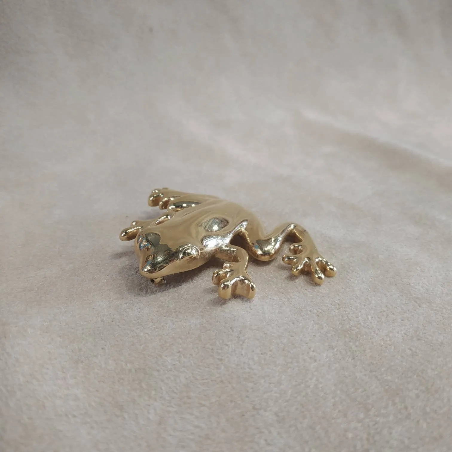 Frog Brooch by Givenchy Gold Plated
