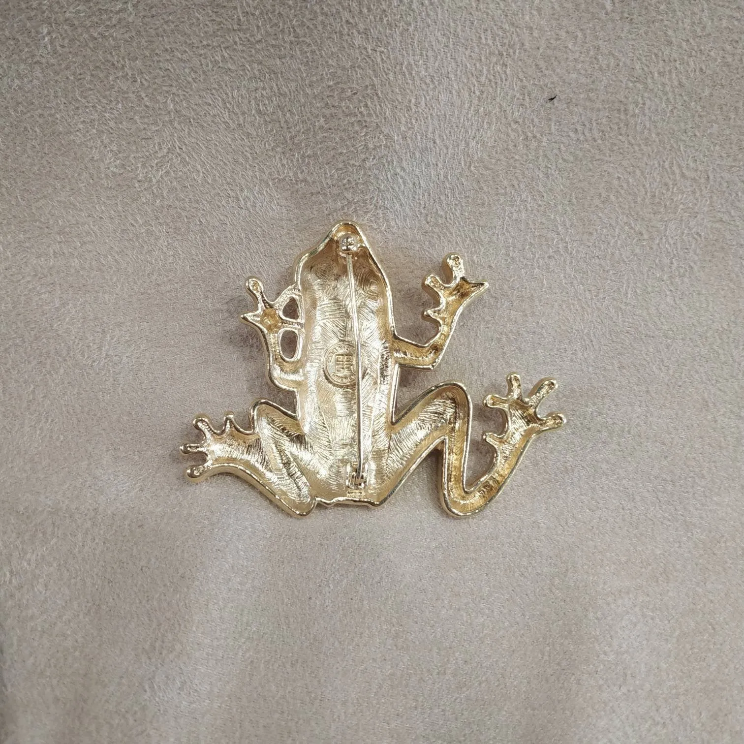 Frog Brooch by Givenchy Gold Plated