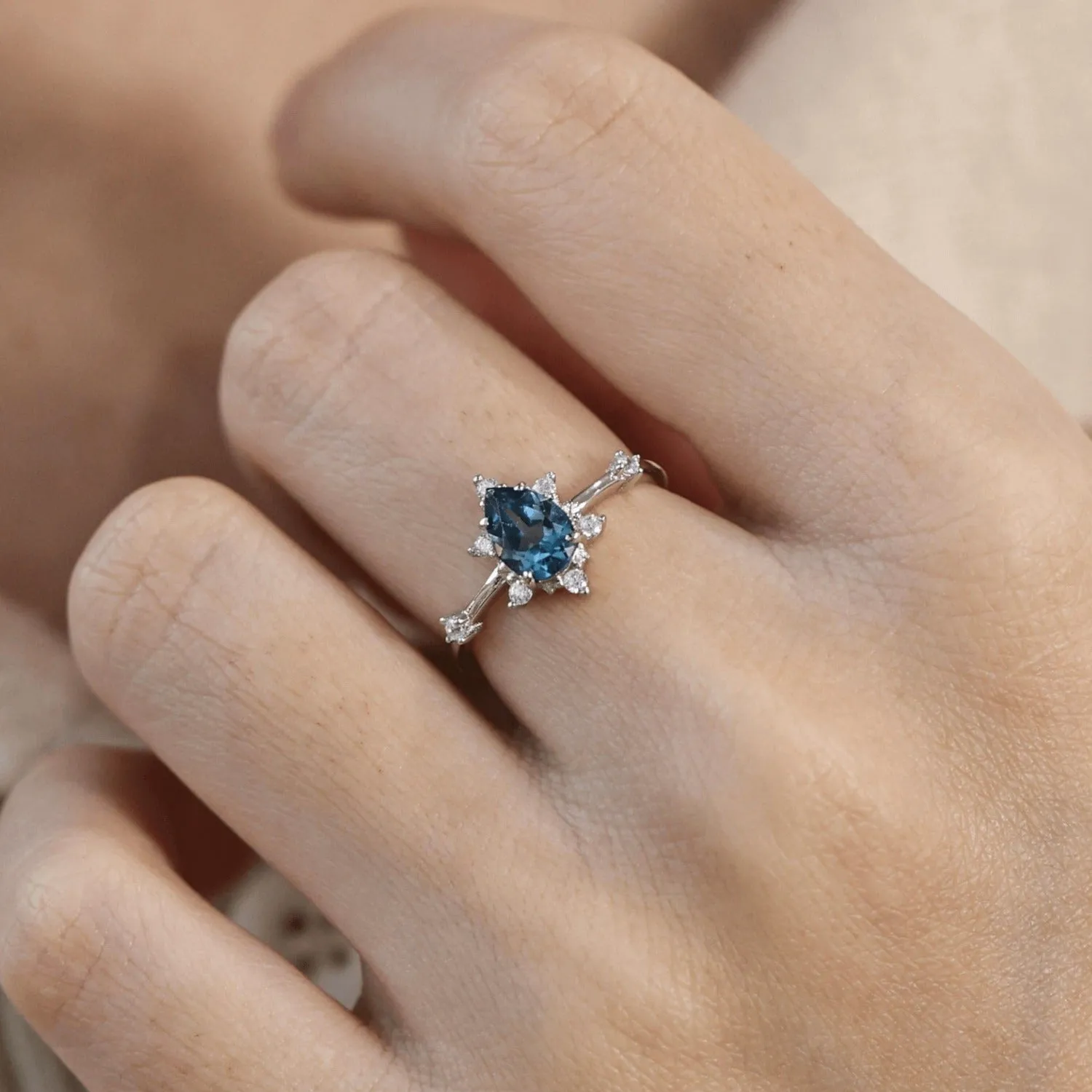 Gaia London Blue Topaz Ring
