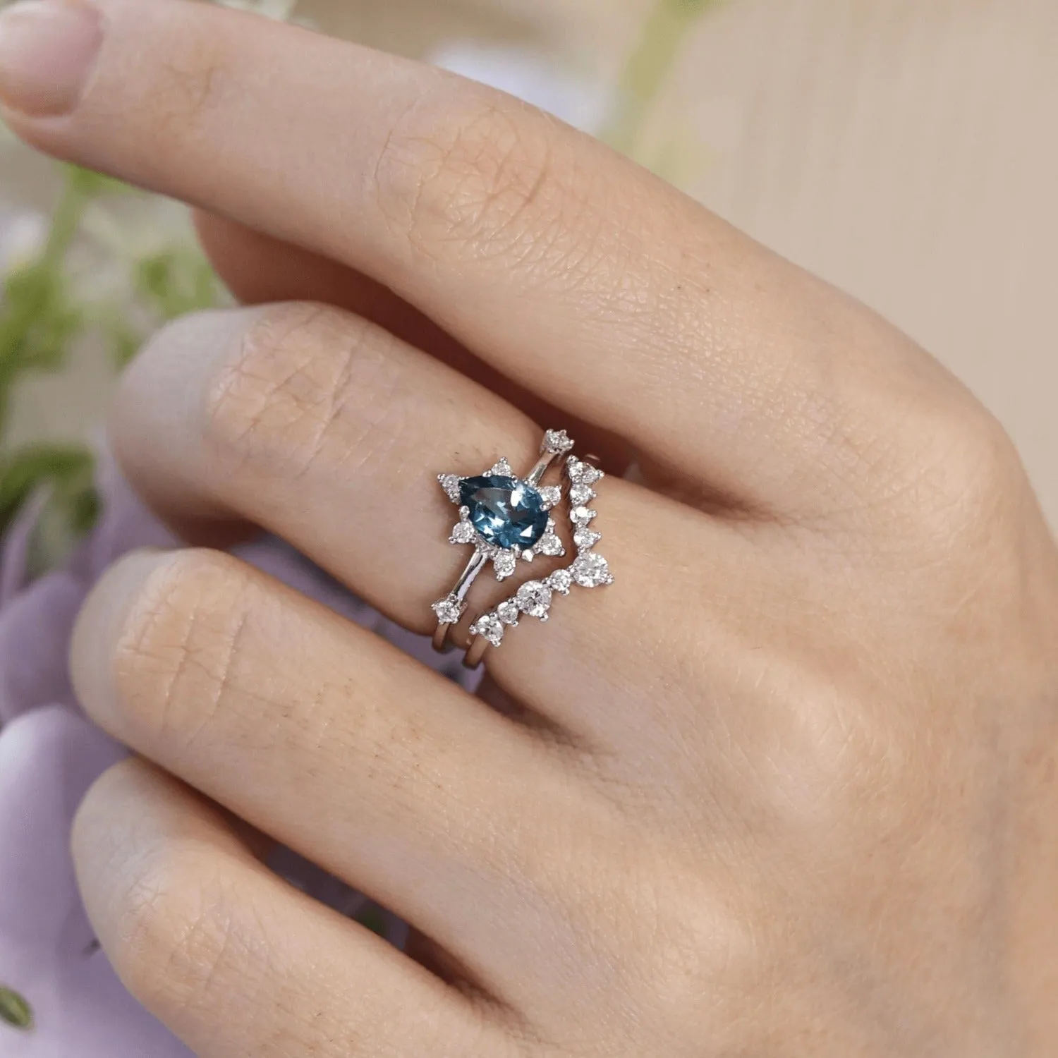 Gaia London Blue Topaz Ring