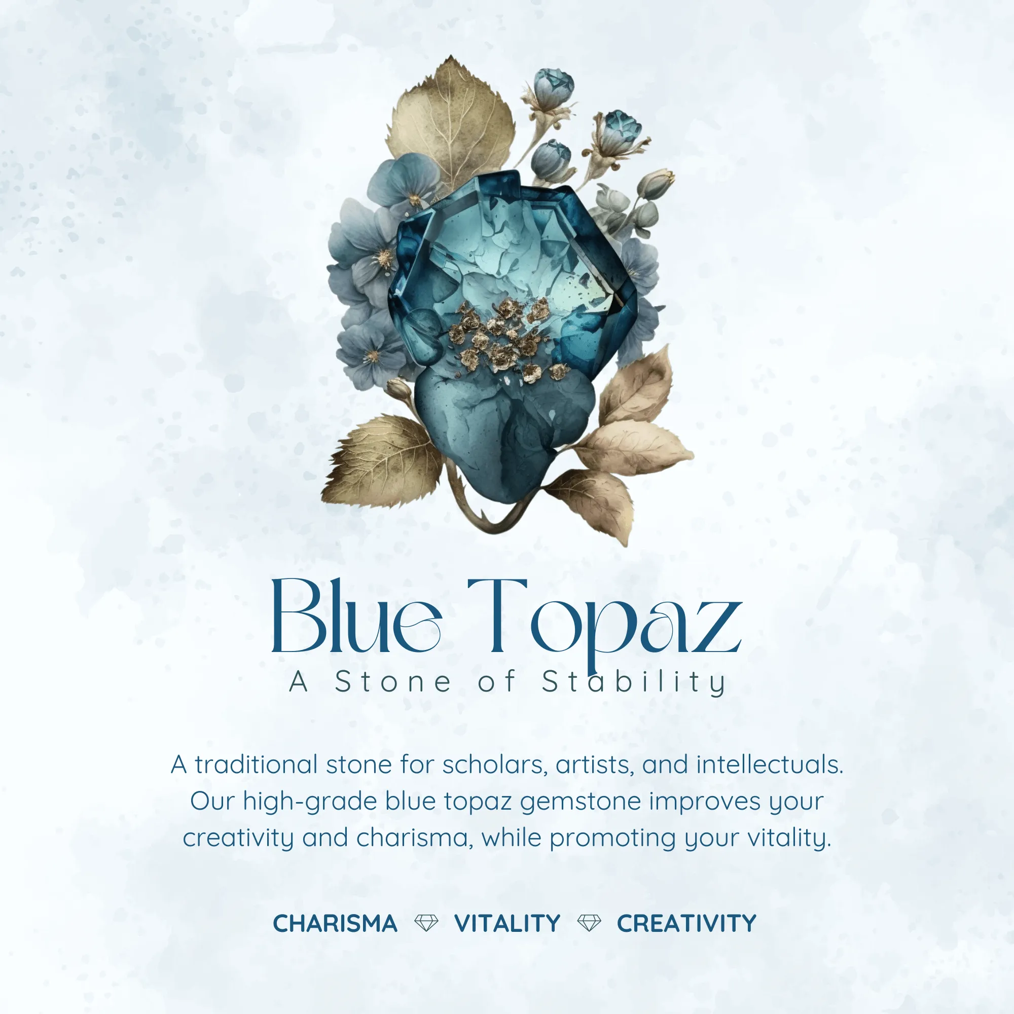Gaia London Blue Topaz Ring