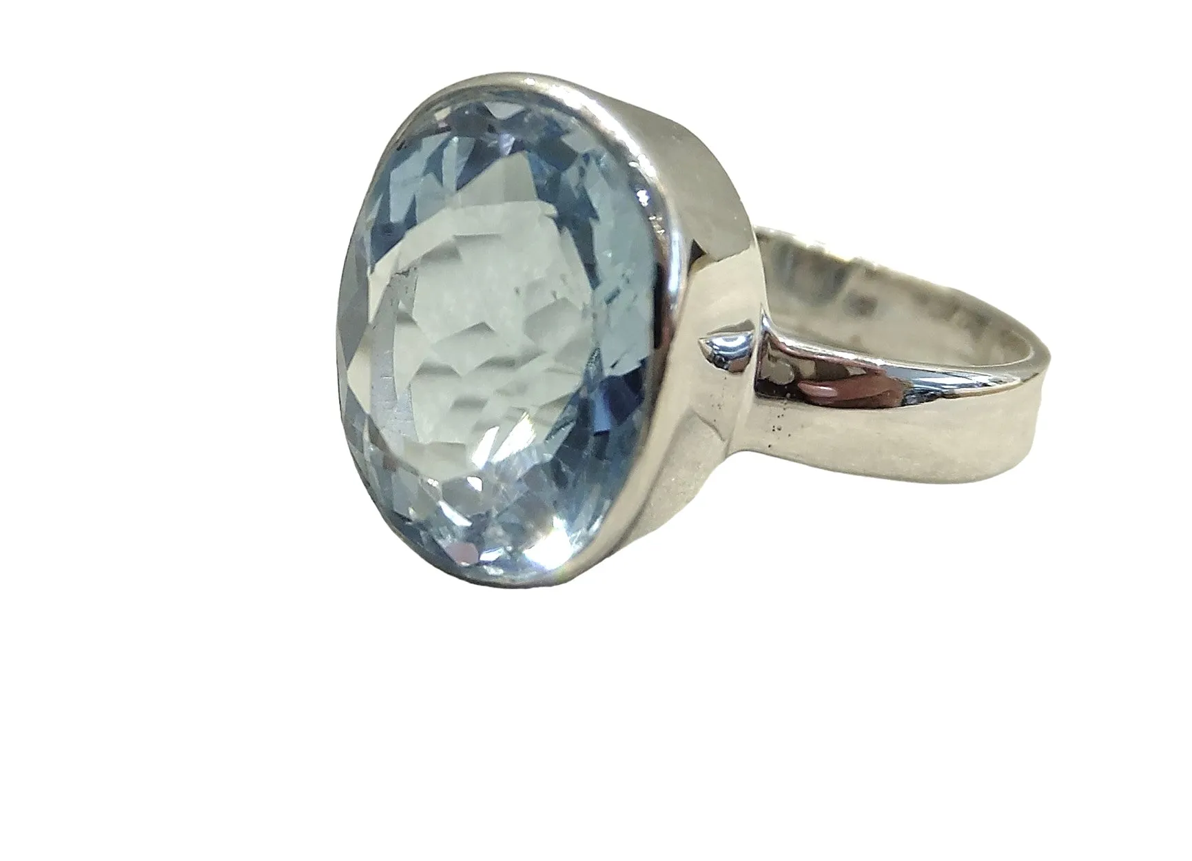 Genuine Blue Topaz Gemstone Ring size 7