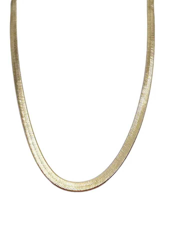 Gold Herringbone Necklaces