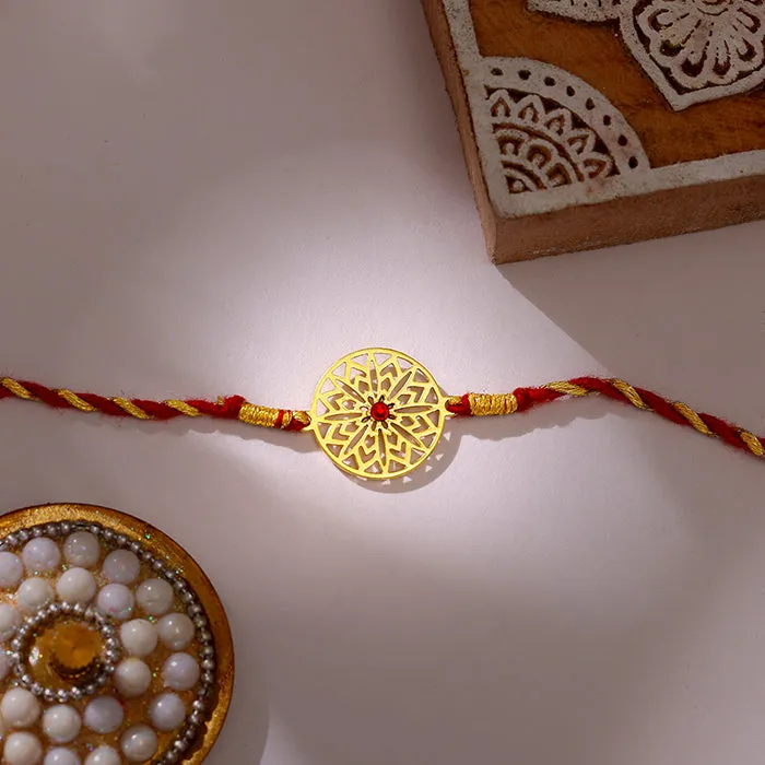 Golden Sunstar Rakhi