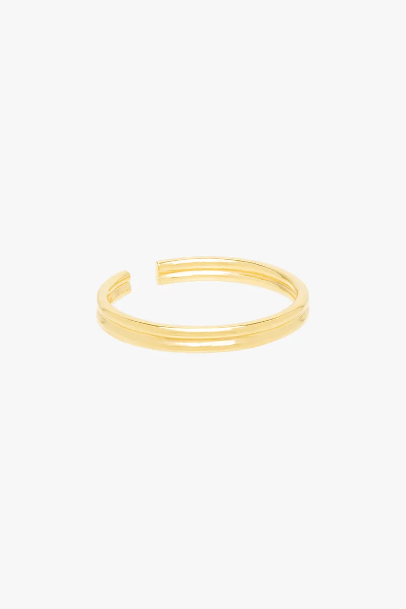 Gypsy stack ring gold plated