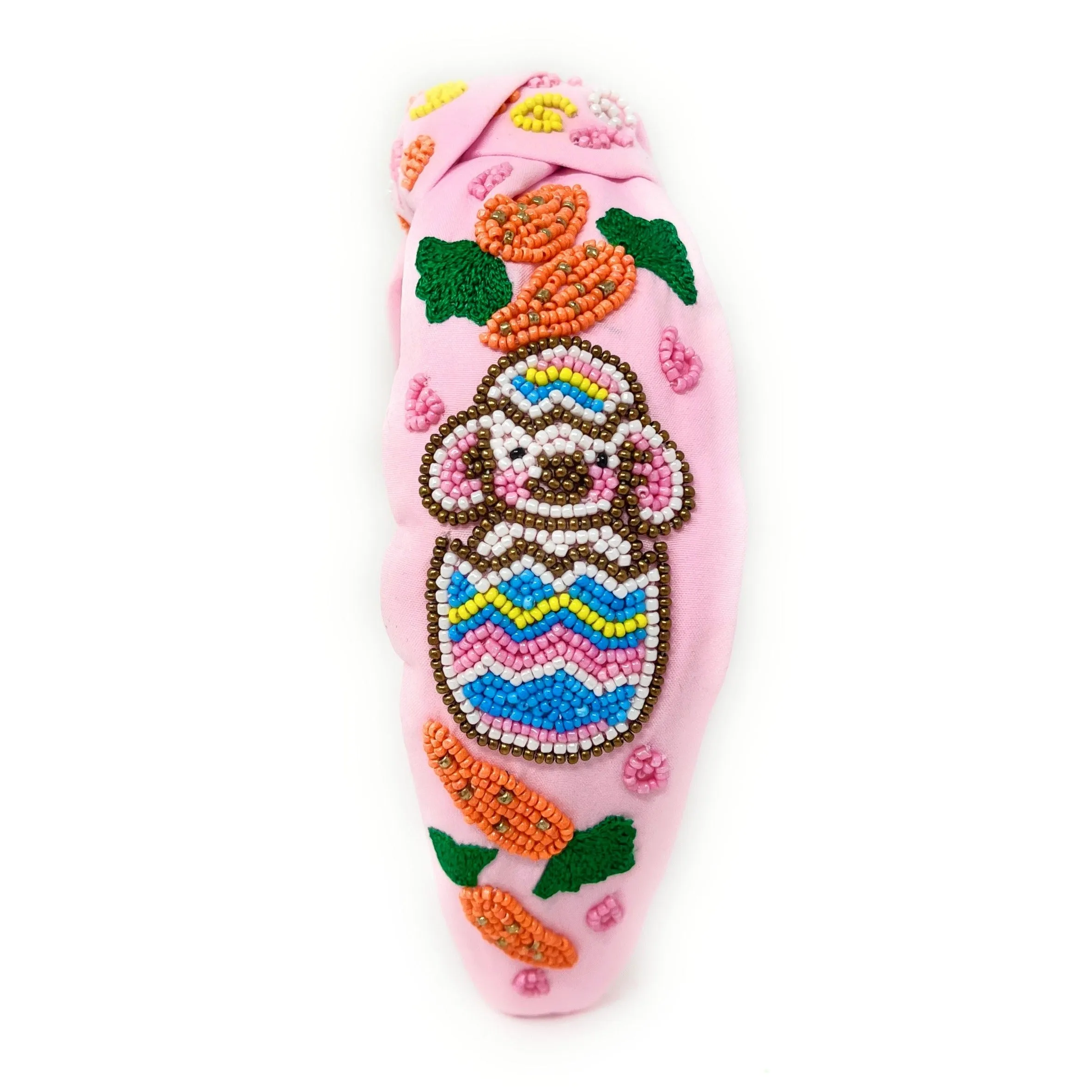 Hand Beaded Easter Knotted Headband