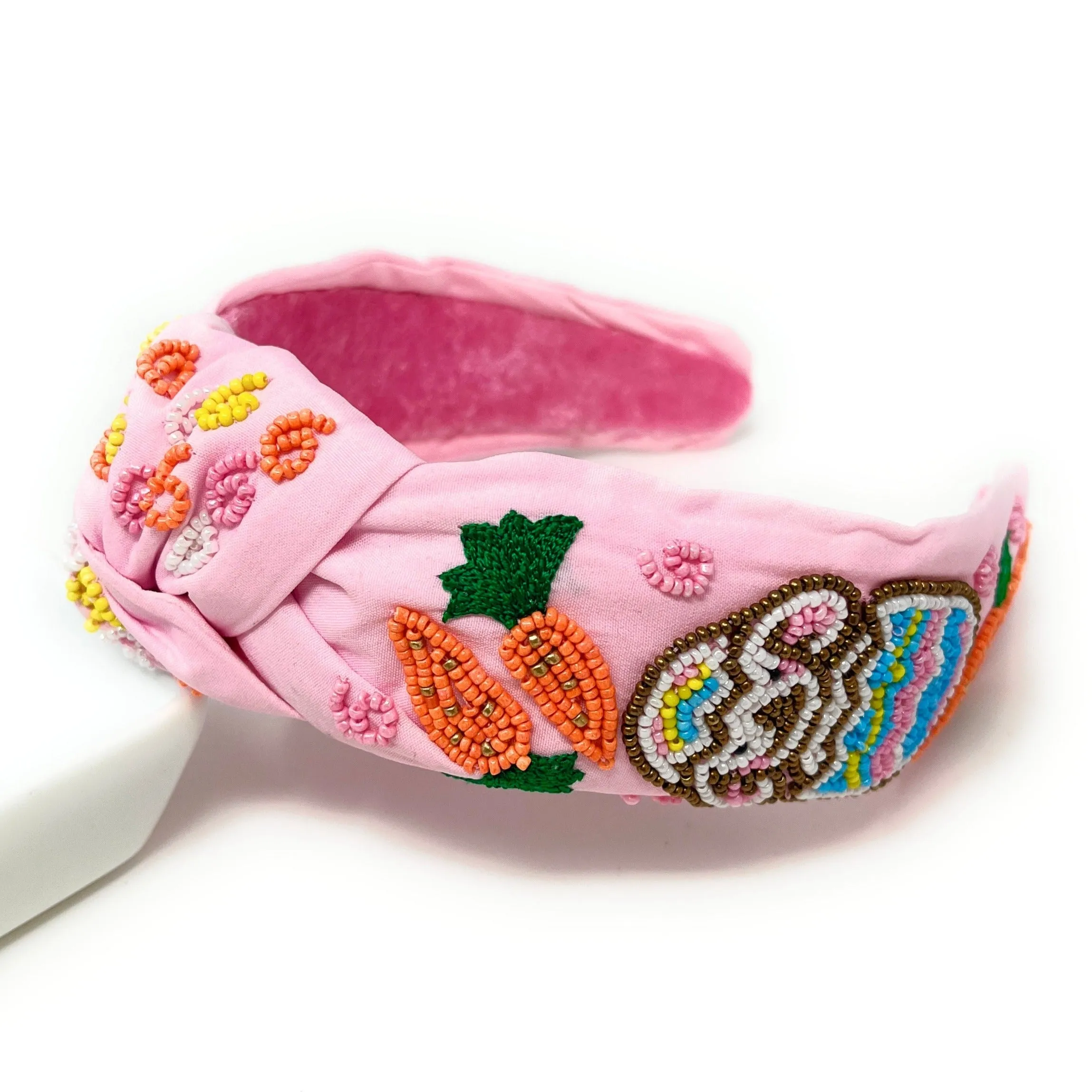 Hand Beaded Easter Knotted Headband