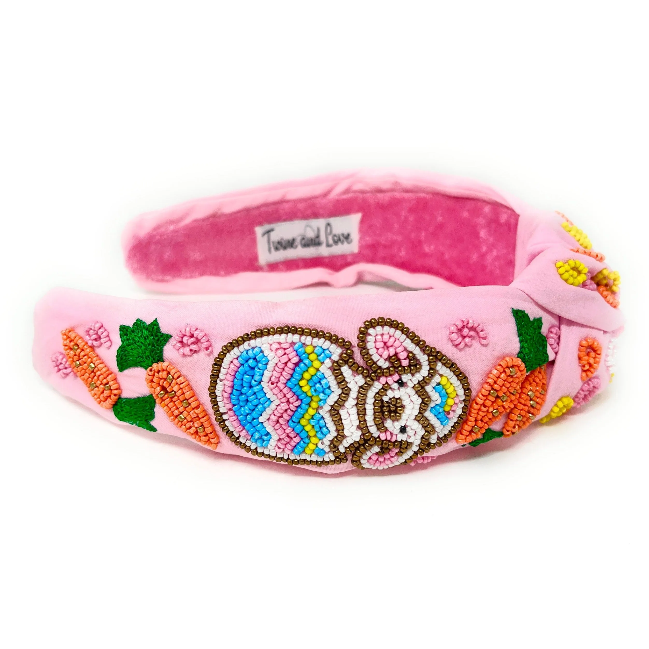 Hand Beaded Easter Knotted Headband