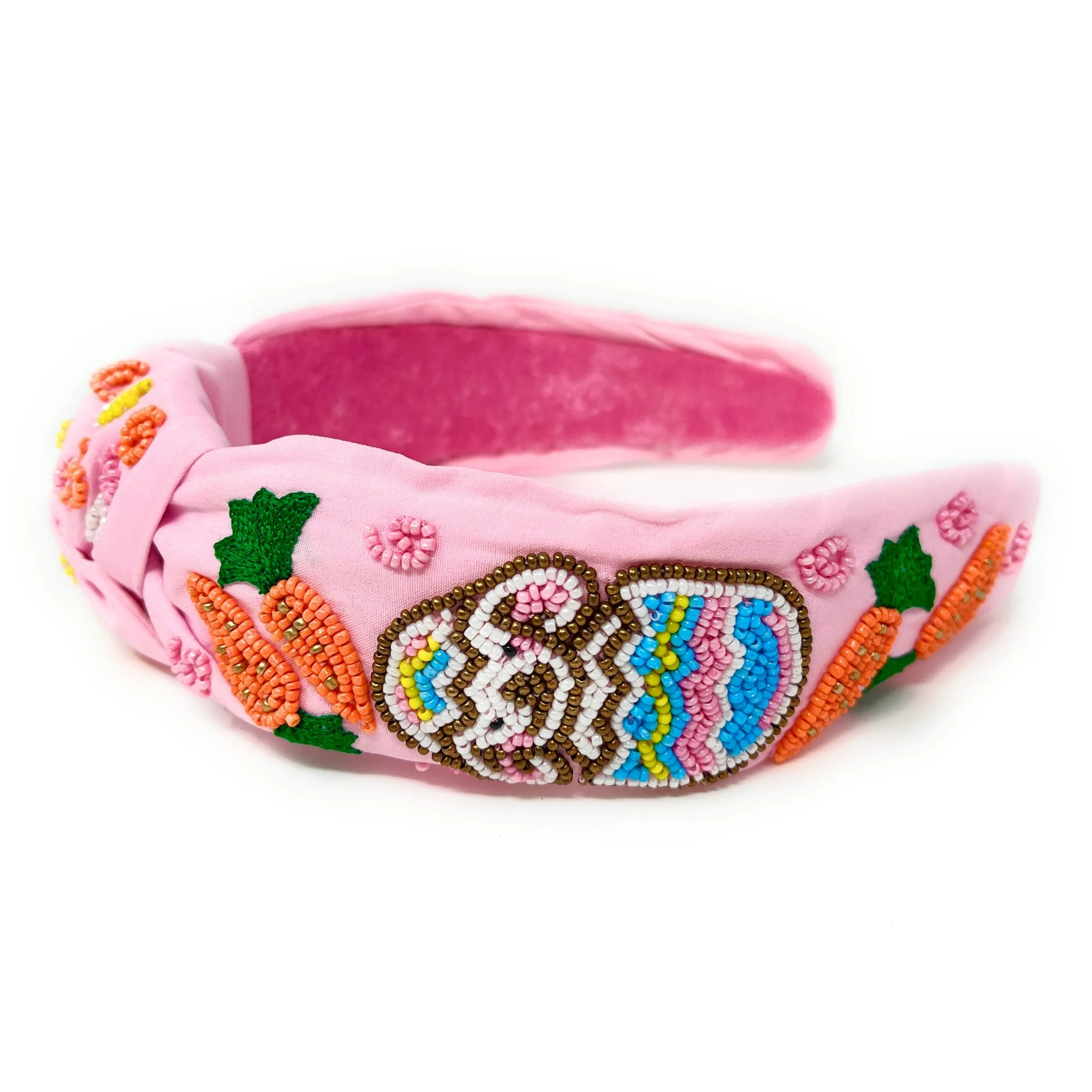 Hand Beaded Easter Knotted Headband