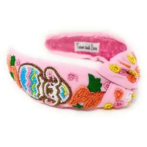 Hand Beaded Easter Knotted Headband