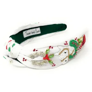 Hand Beaded Horse Derby Knotted Headband