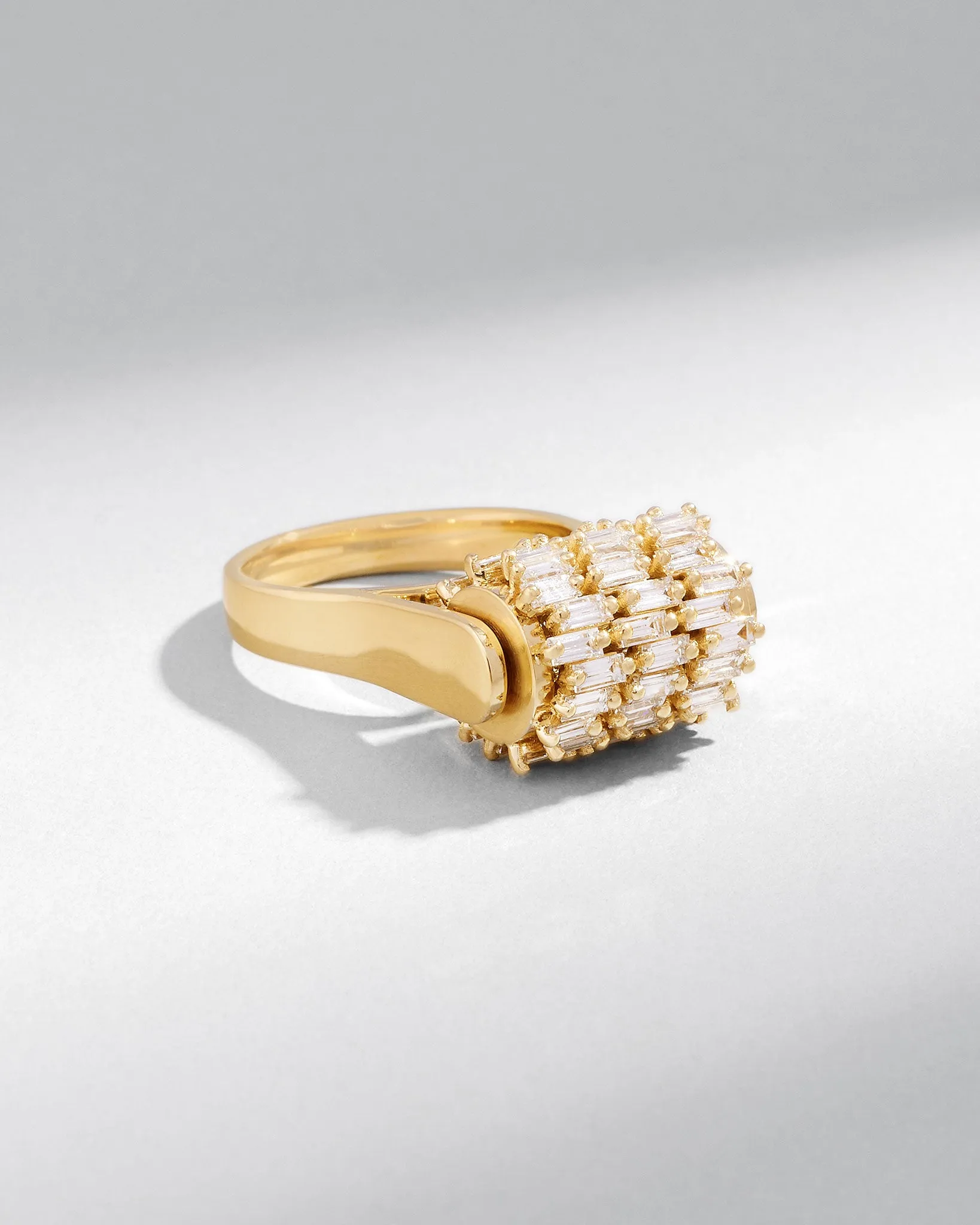 Infinite Triple Row Diamond Spinner Ring