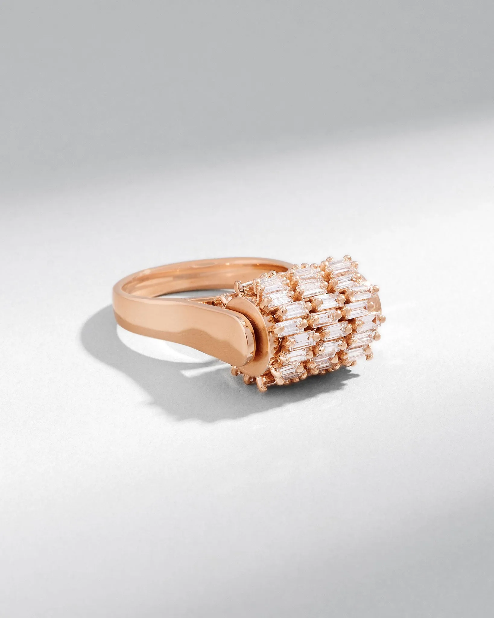 Infinite Triple Row Diamond Spinner Ring