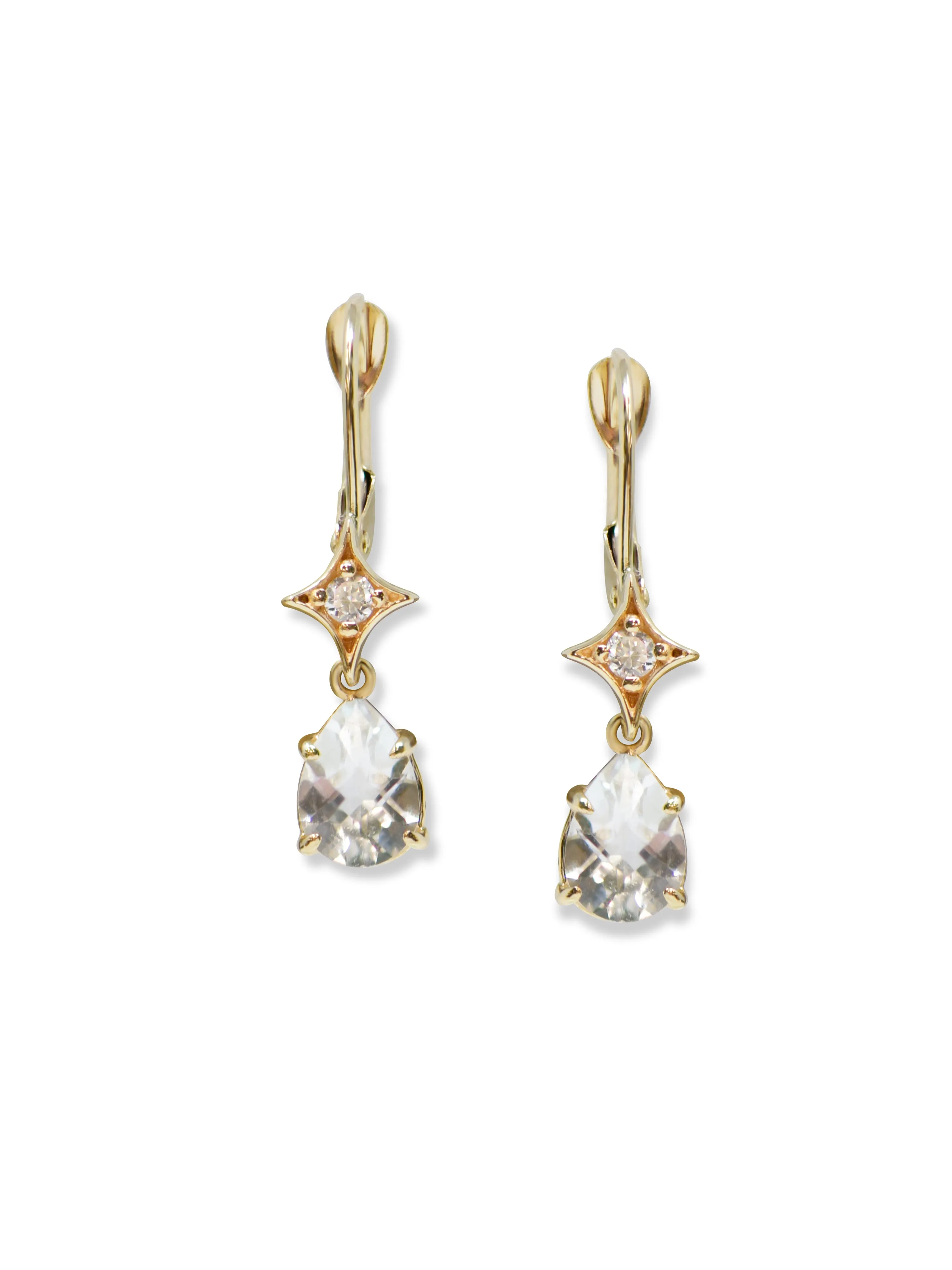 Jac Jo Emilia Gothic Star Pear Drop Earrings