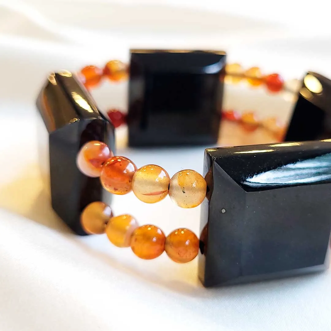 Jade and Carnelian Bracelet