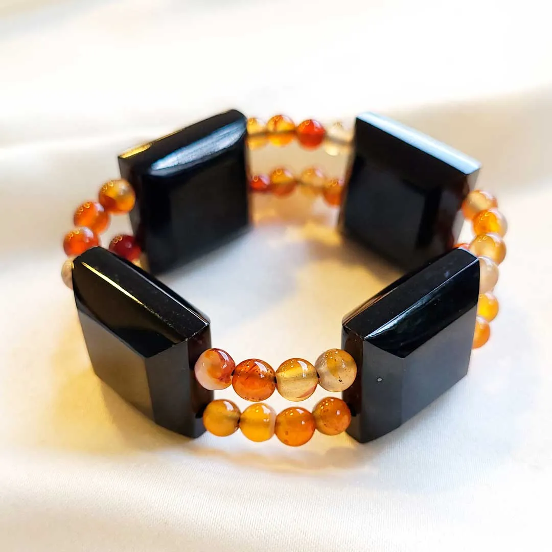 Jade and Carnelian Bracelet