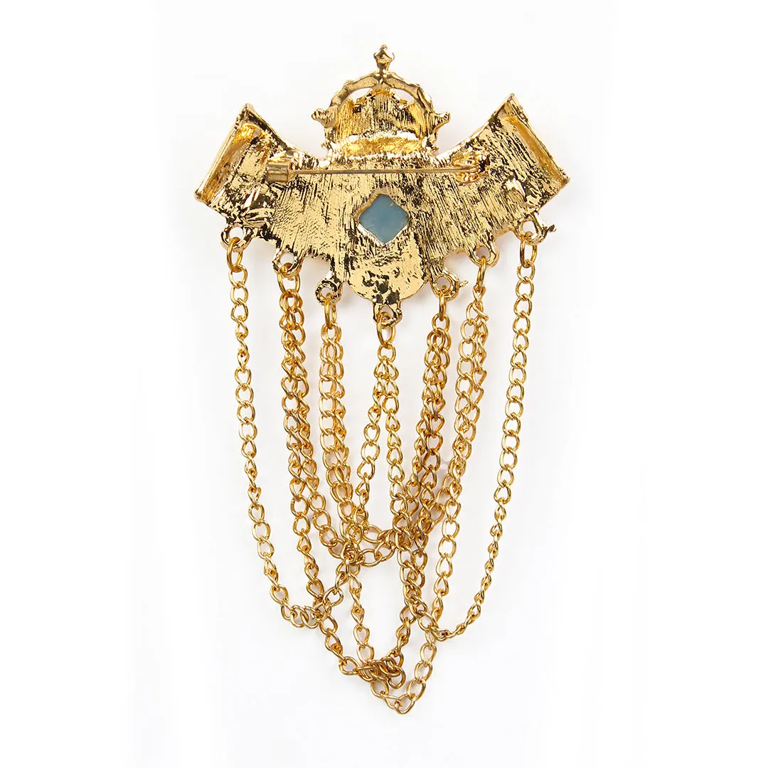 Kavove Royal Glow Golden Colour Brooch