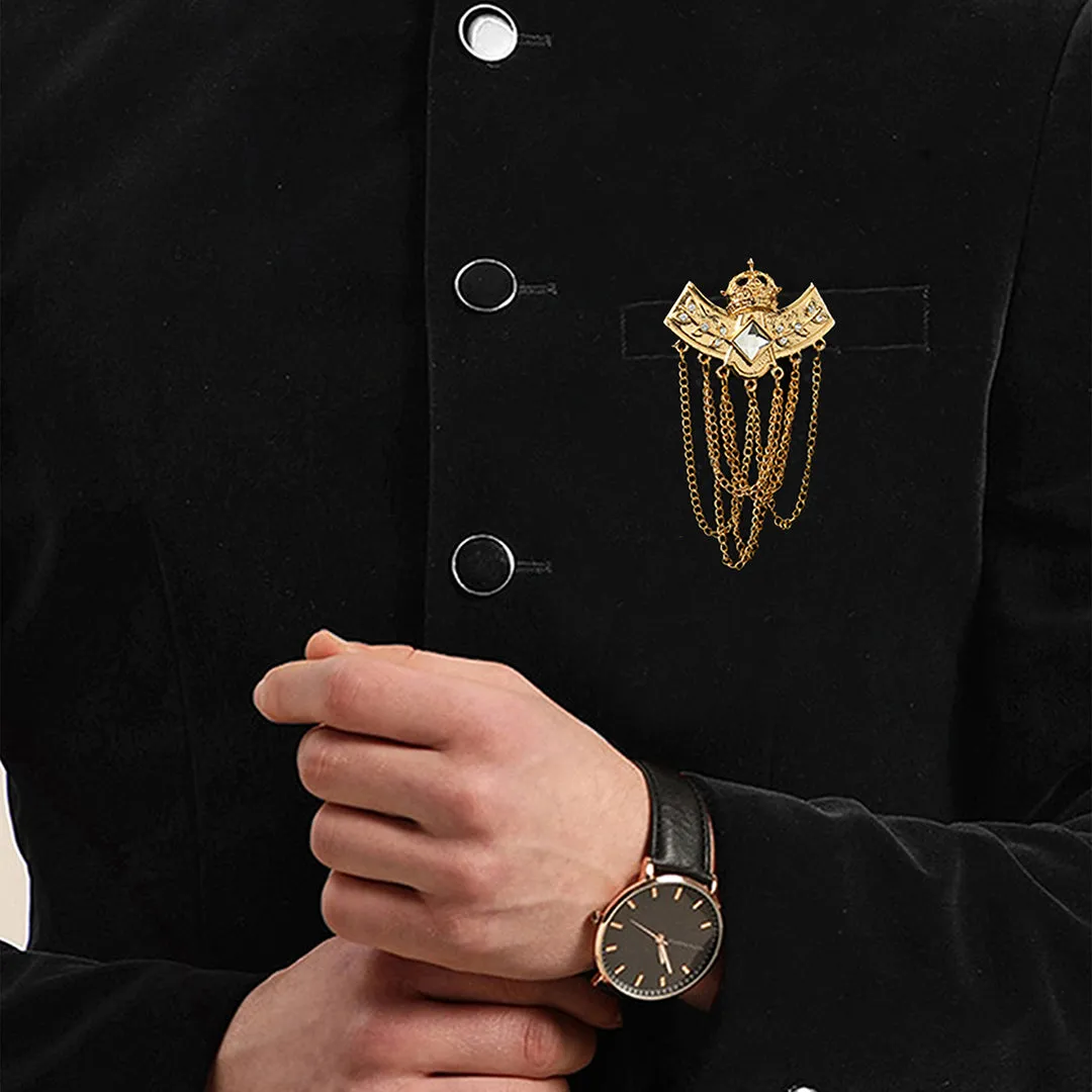 Kavove Royal Glow Golden Colour Brooch
