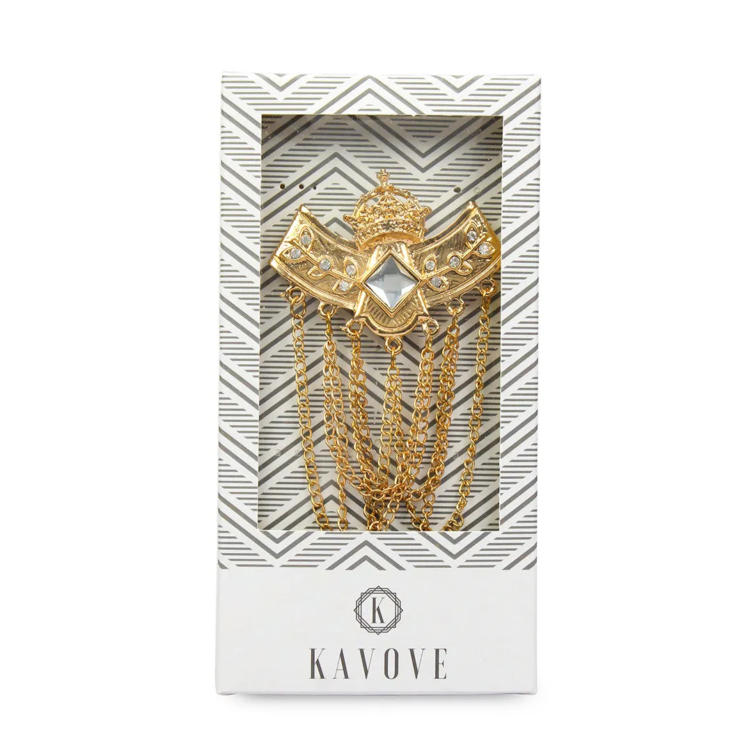 Kavove Royal Glow Golden Colour Brooch