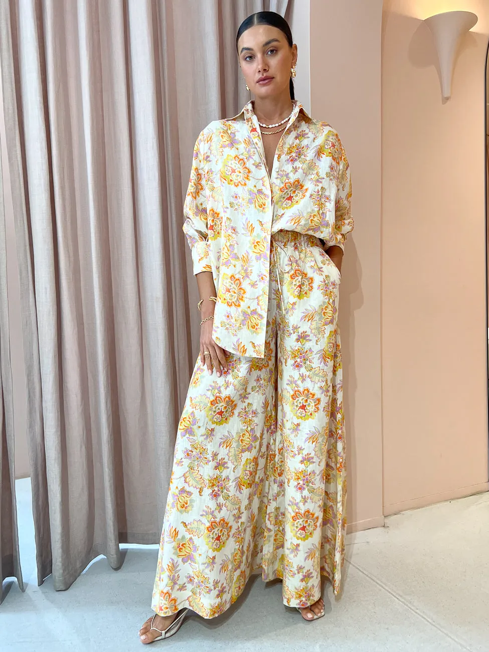 Kinney Hampton Shirt in Neon Floral