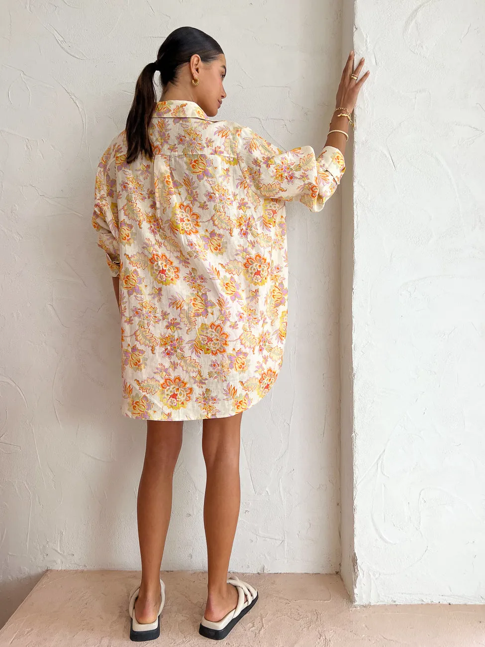 Kinney Hampton Shirt in Neon Floral