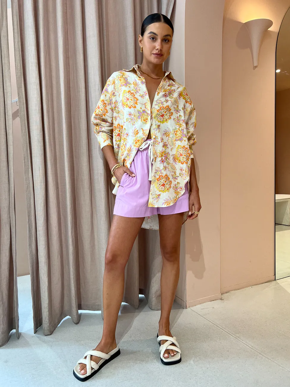 Kinney Hampton Shirt in Neon Floral