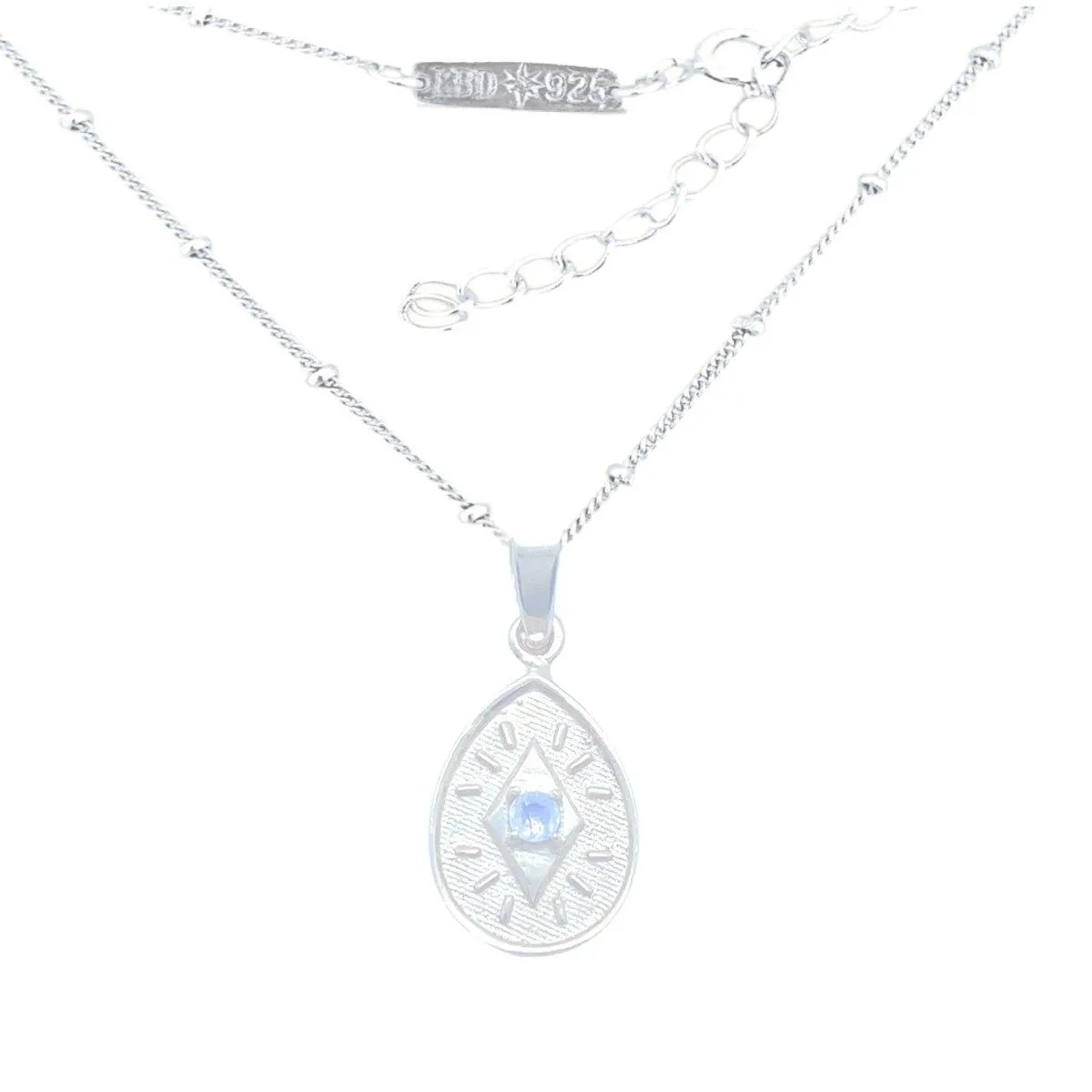 Laihas Prestige Sparkle Sterling Silver Moonstone Necklace