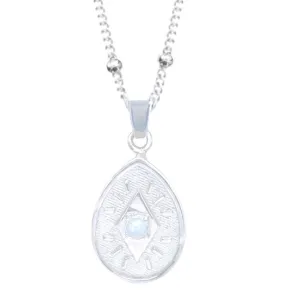 Laihas Prestige Sparkle Sterling Silver Moonstone Necklace
