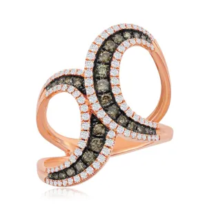 Le Vian Red Carpet Chocolate & Vanilla Diamond Contemporary Ring