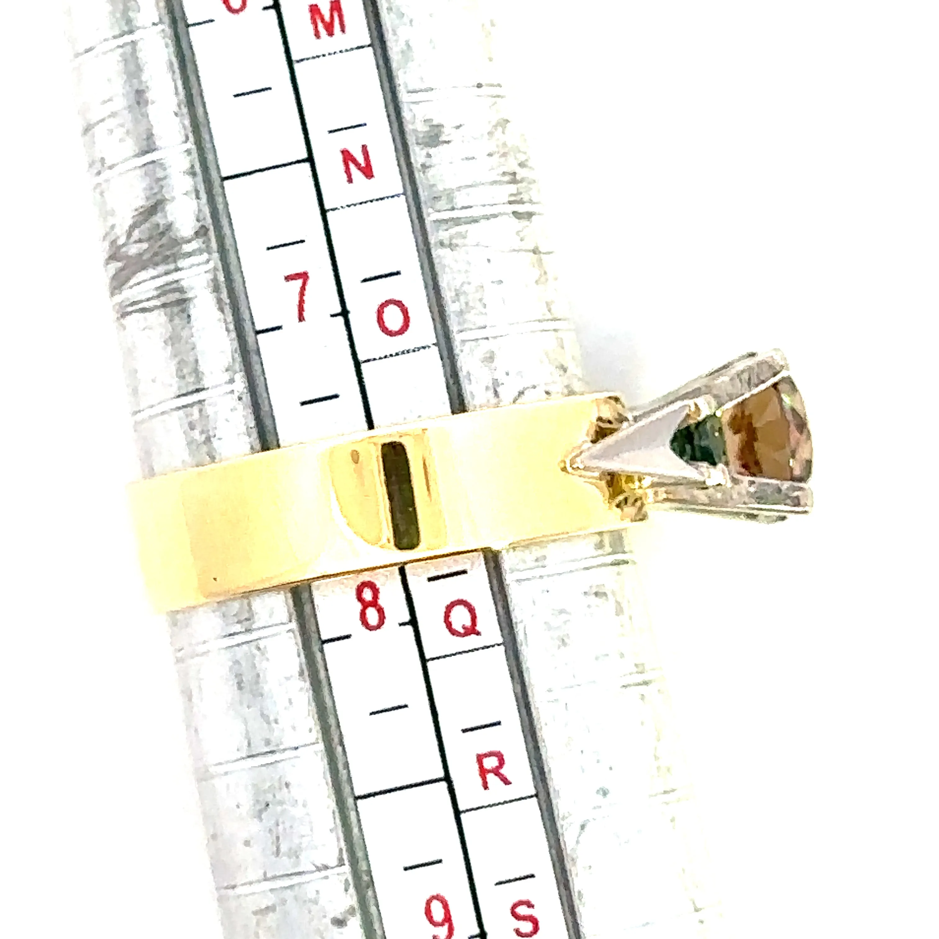 Love at its Purist - 18ct Yellow & White Gold 3 stone Zircon & Sapphire Ring