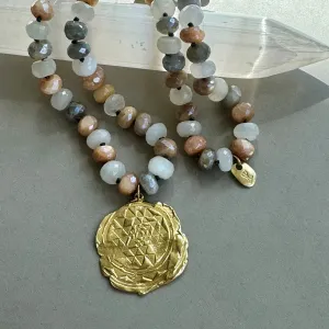 Lunar Harmony Sri Yantra Necklace