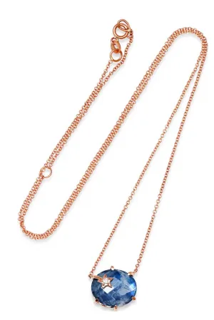 Mini Galaxy Rainbow Moonstone Necklace
