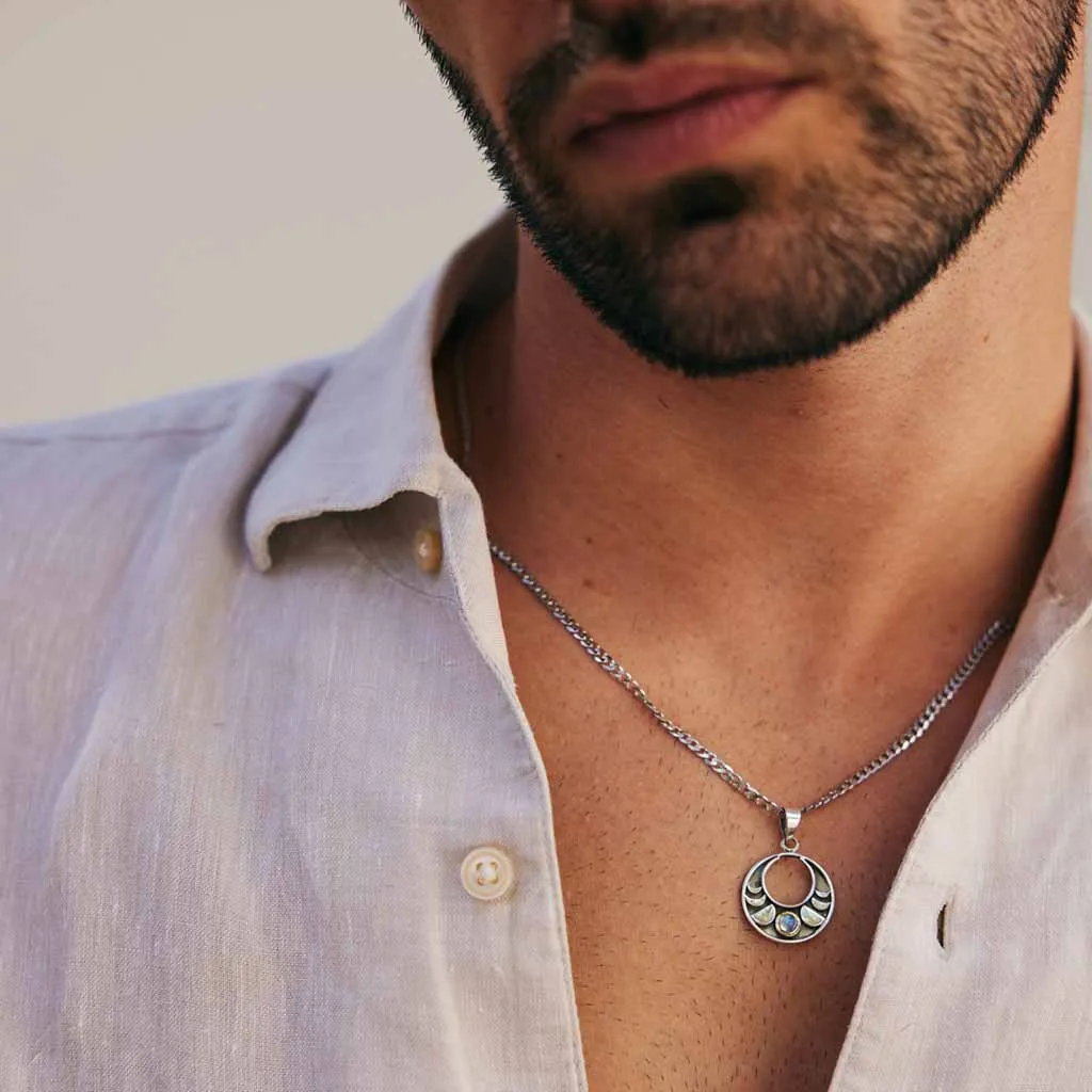 Moon Phase Men's Necklace
