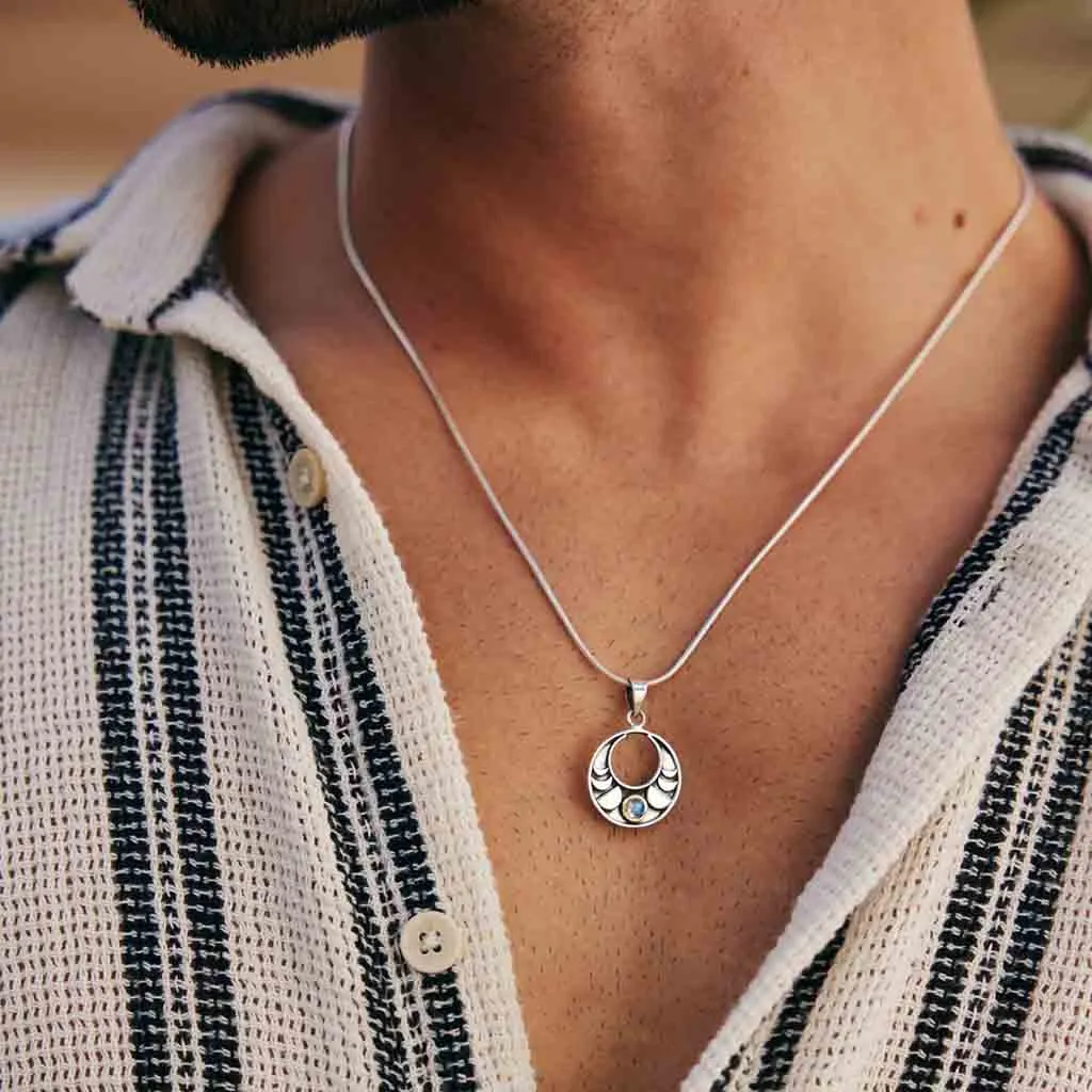 Moon Phase Men's Necklace