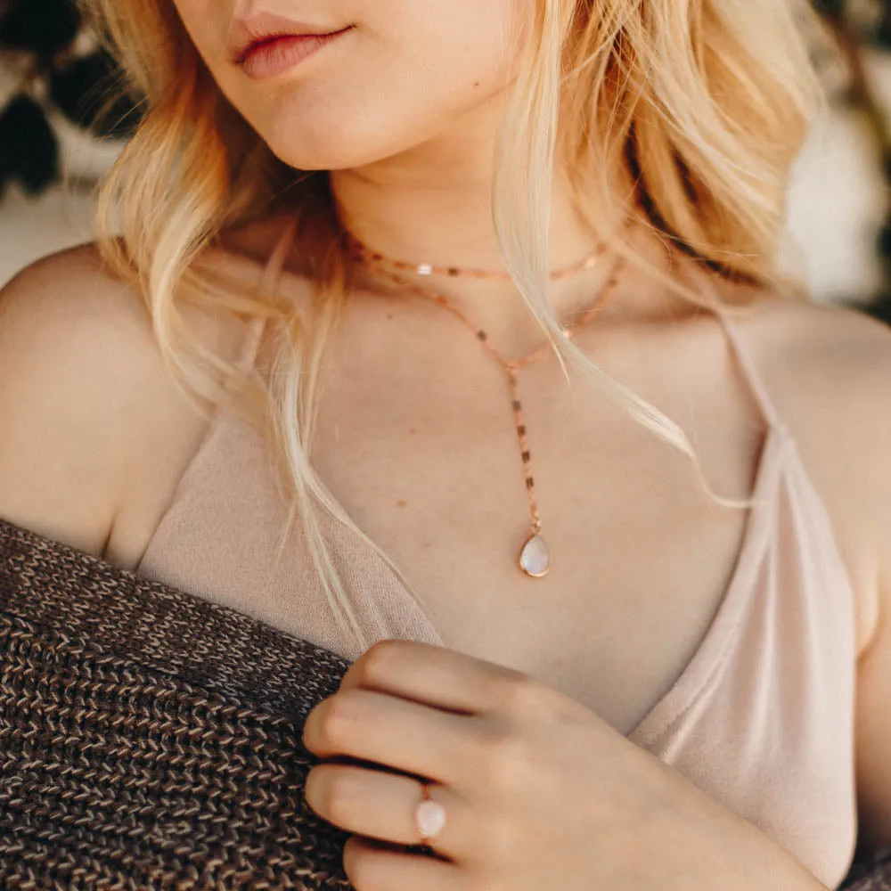 Moonbeam Y Necklace