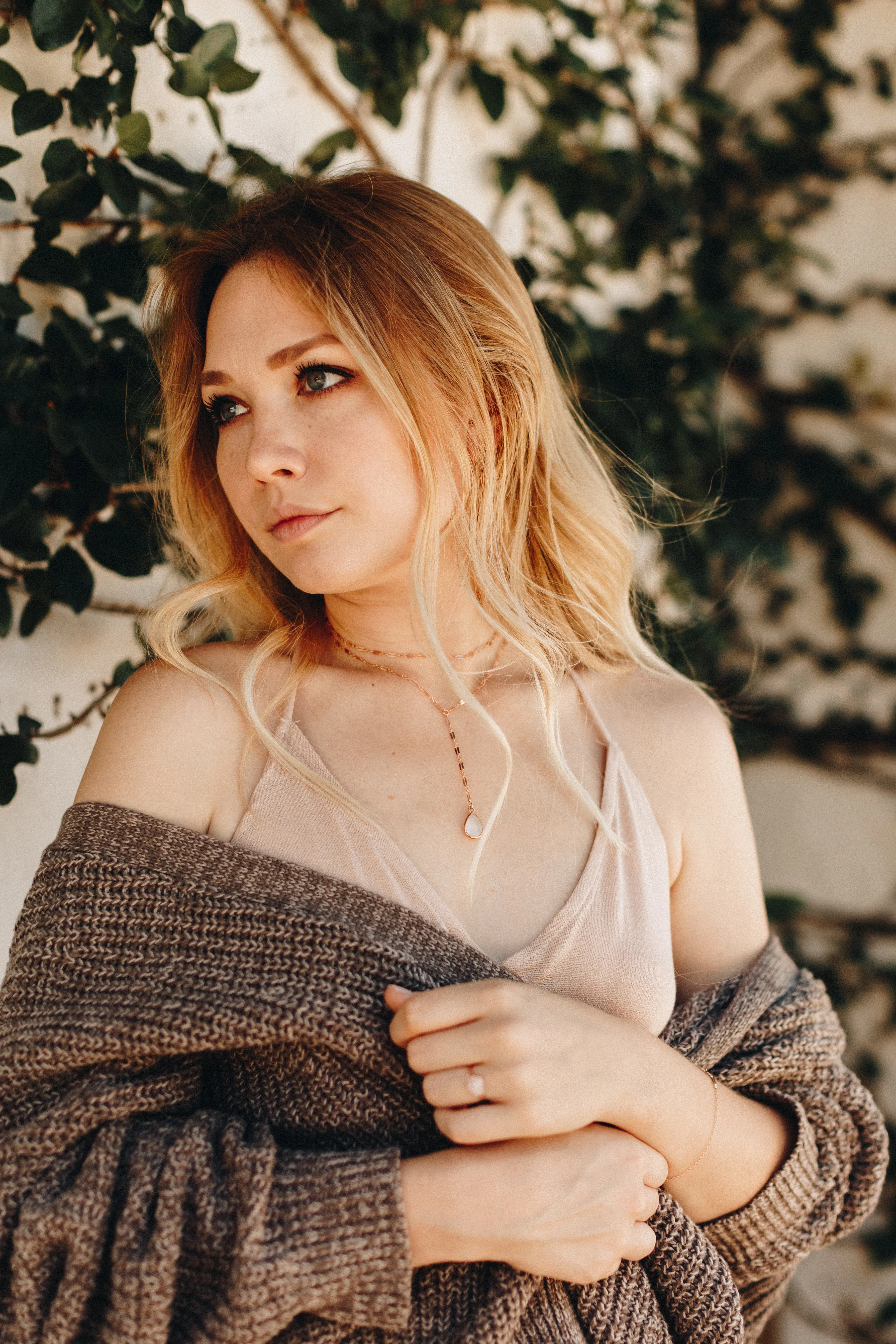 Moonbeam Y Necklace