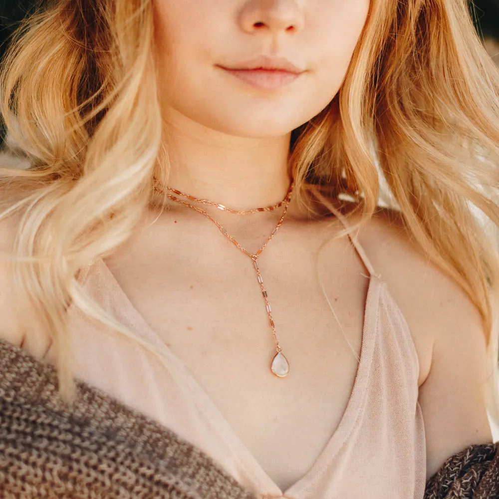 Moonbeam Y Necklace