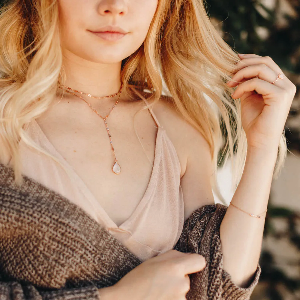 Moonbeam Y Necklace