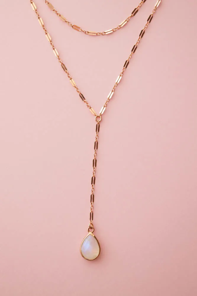 Moonbeam Y Necklace