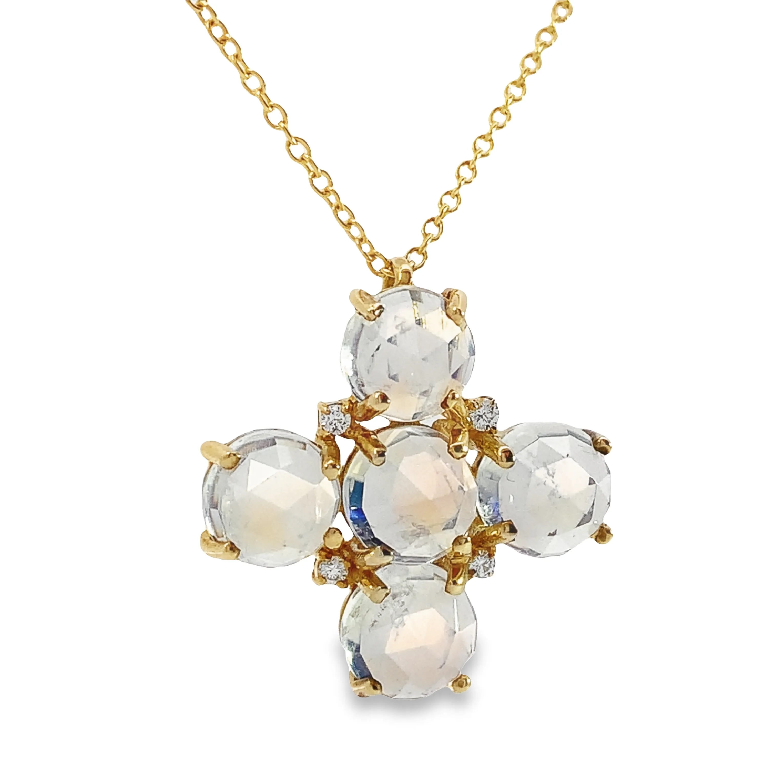 Moonstone Cross Necklace