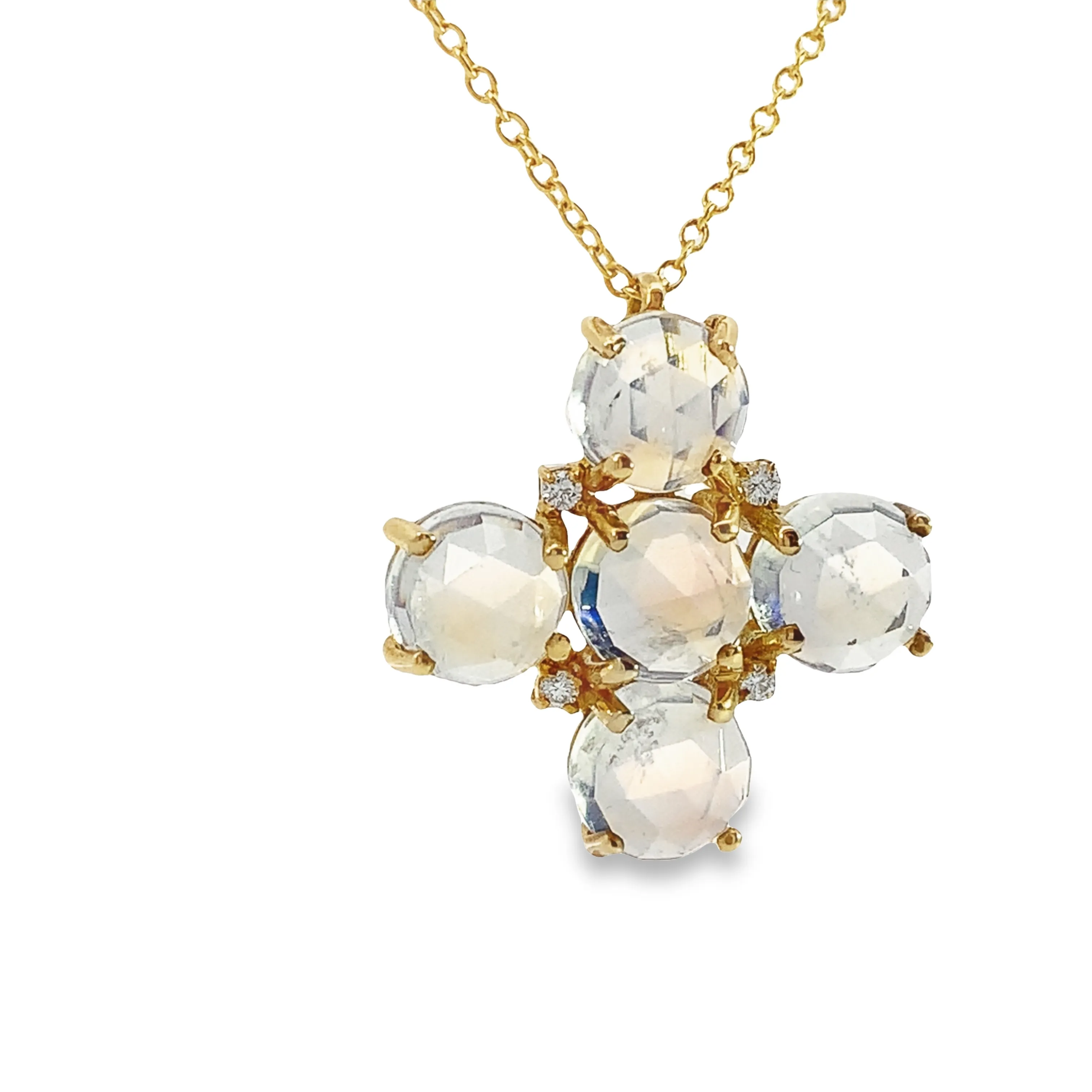 Moonstone Cross Necklace