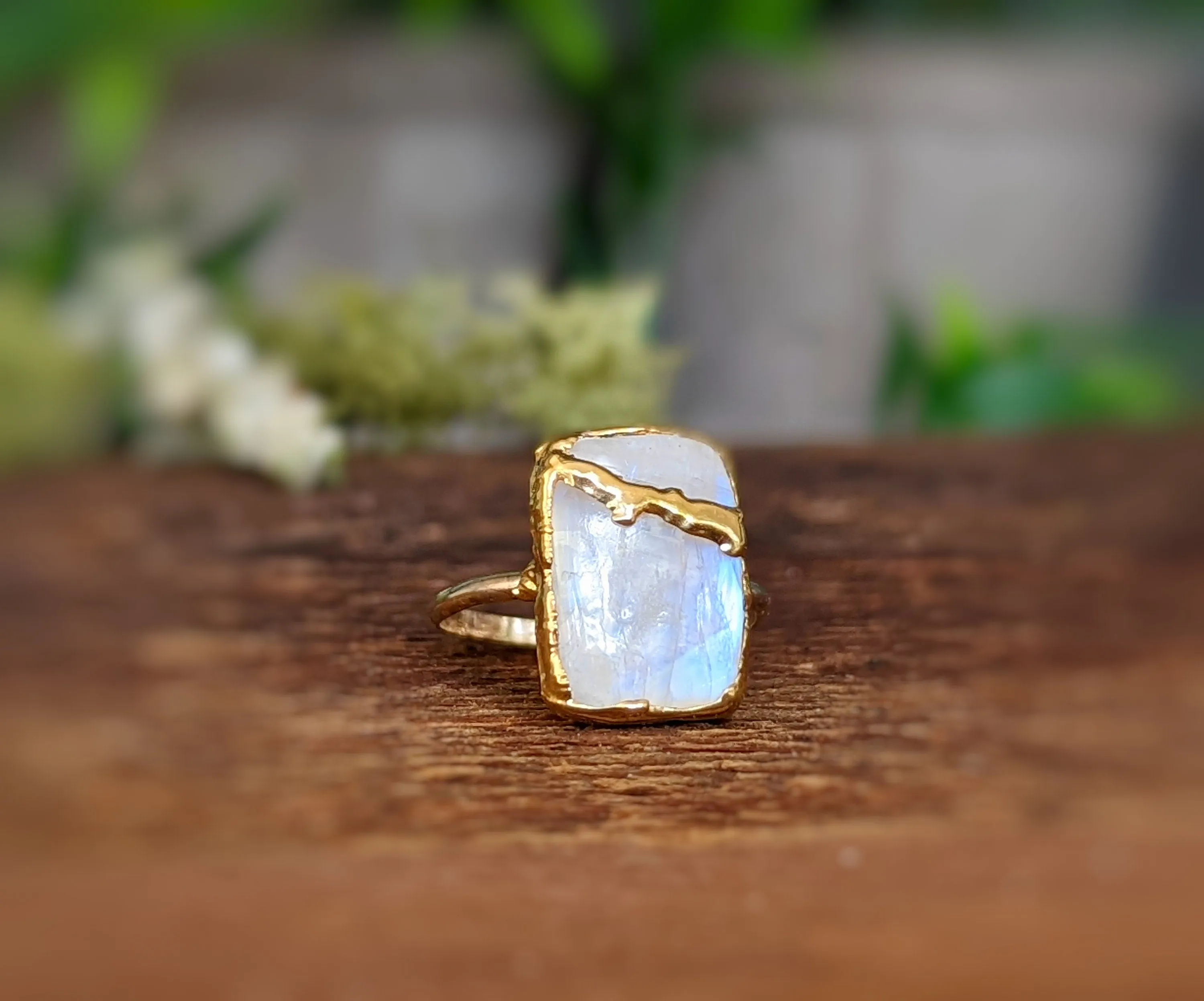 Moonstone Kintsugi ring