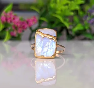 Moonstone Kintsugi ring