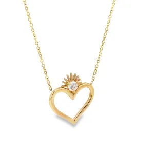 Open Heart Moonstone Necklace - made to order