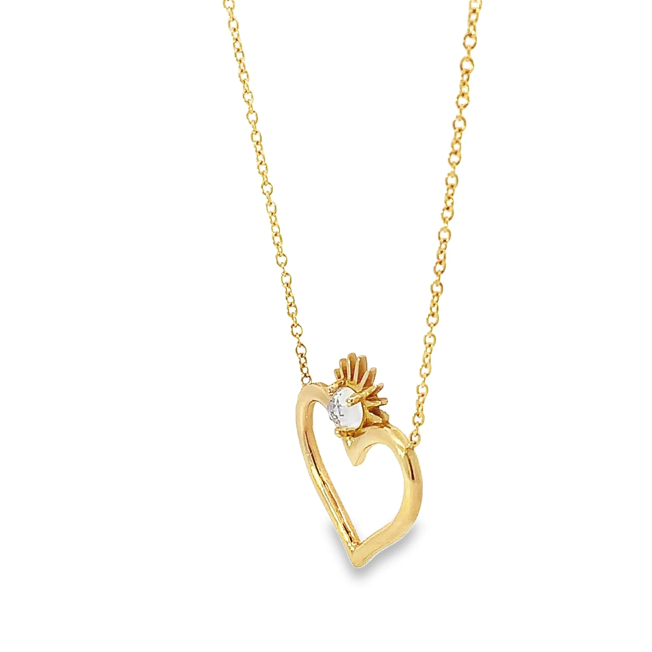 Open Heart Moonstone Necklace - made to order